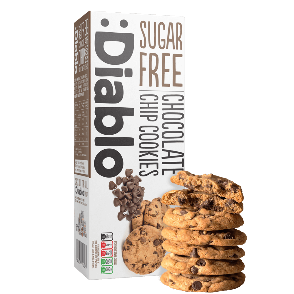 Diablo Chocolate Chip Cookies - 130g. (Sugar Free)