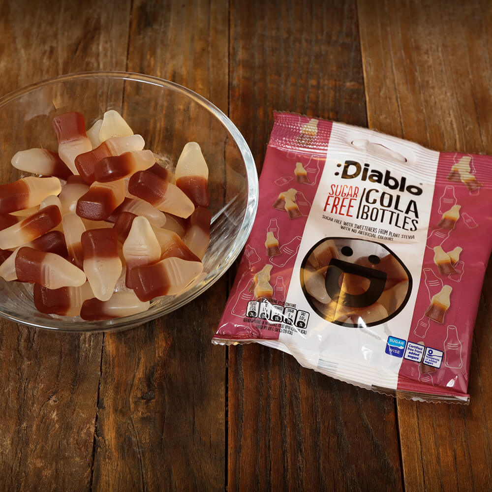 Diablo Cola Bottles - 75g. (Sugar Free)