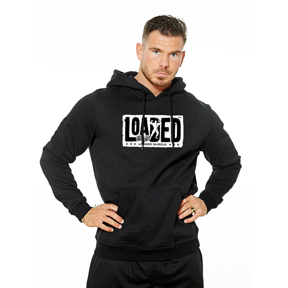 Loaded Barcode Heavy Hoodie - Black