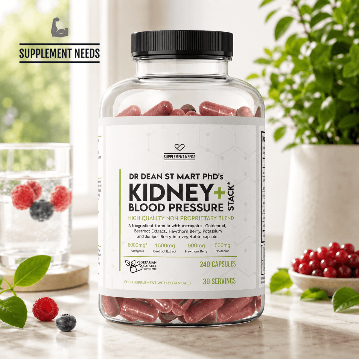Supplement Needs Kidney + Blood Pressure Stack - 240 caps.