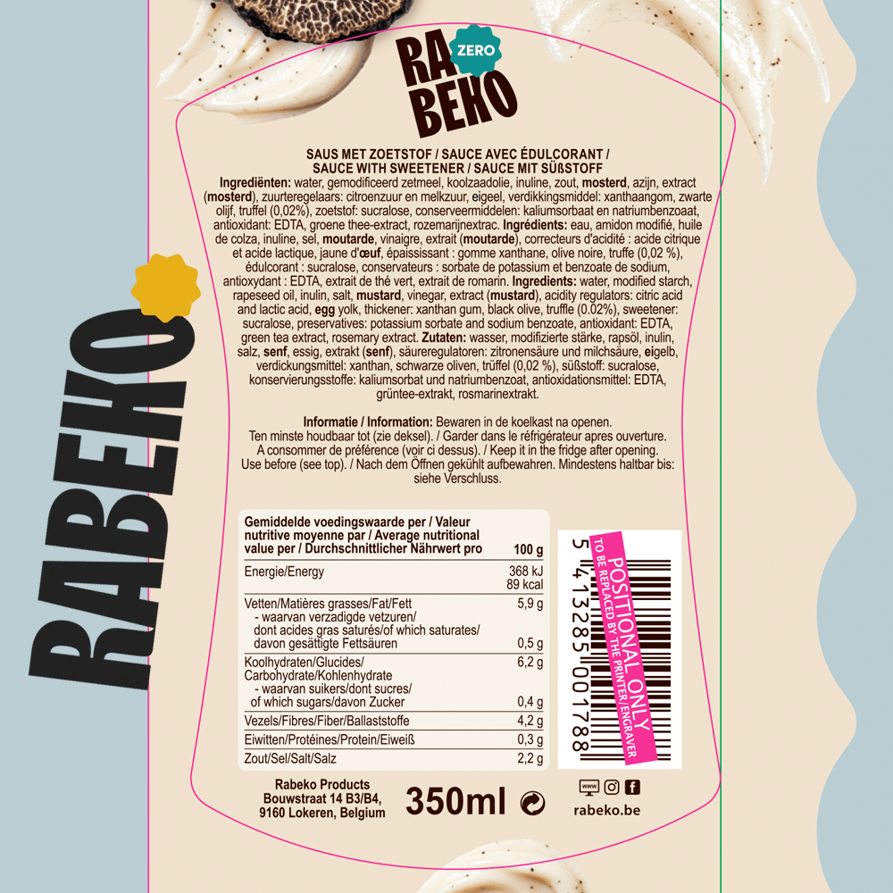 Rabeko Zero Truffle Mayo - 350ml.
