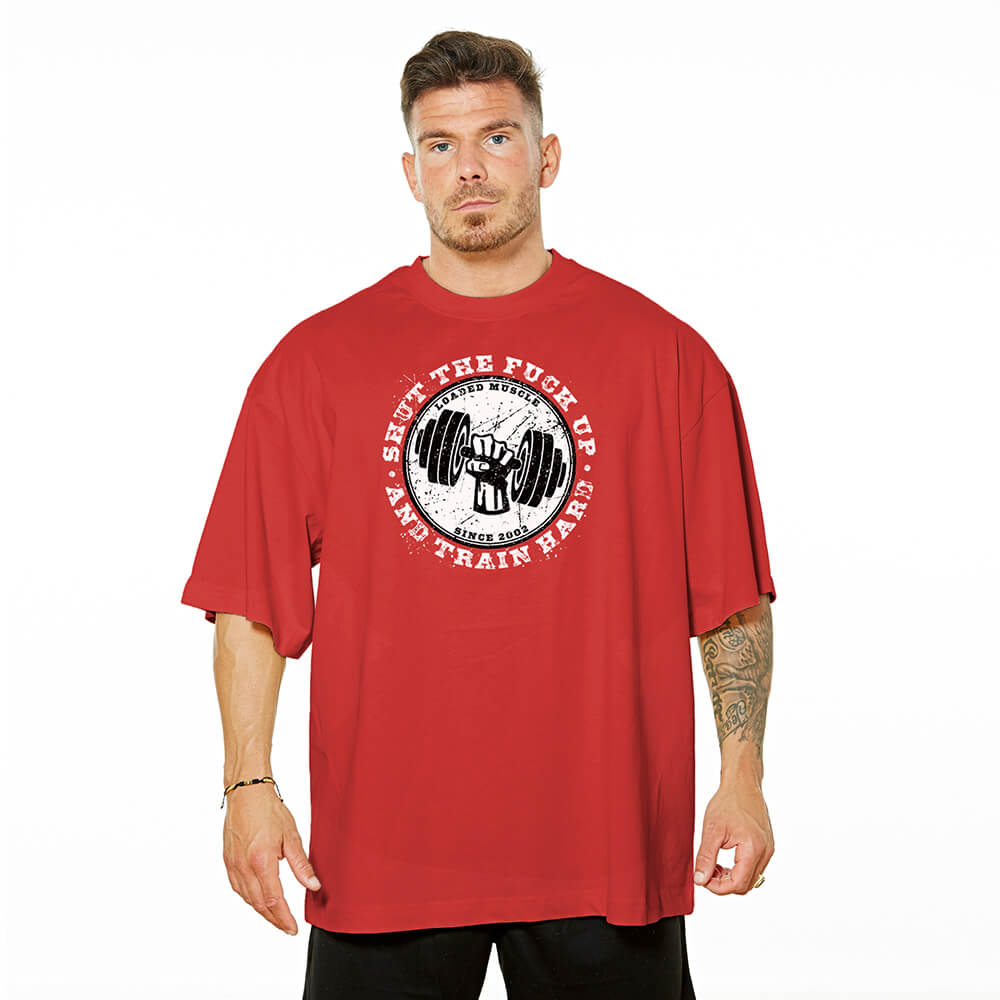 Shut The Fuck Up Oversize Tee - Red