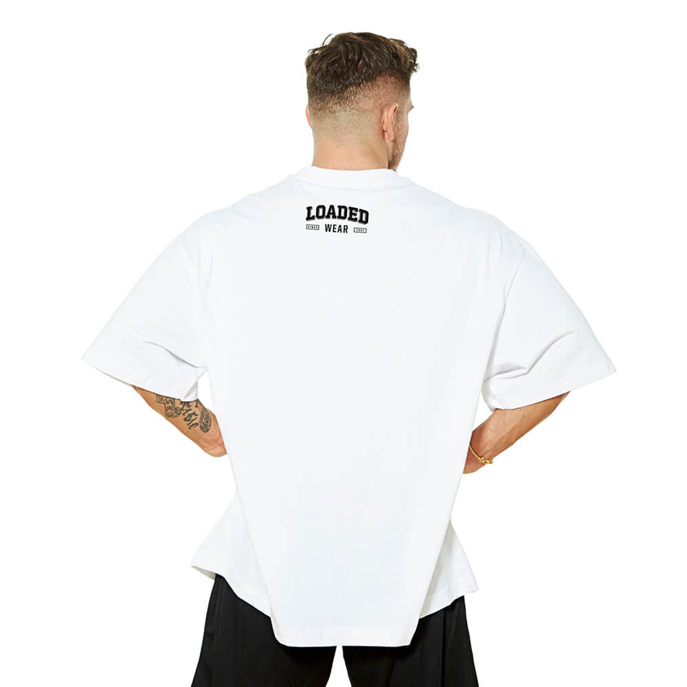 Loaded Barcode Oversize Tee - White