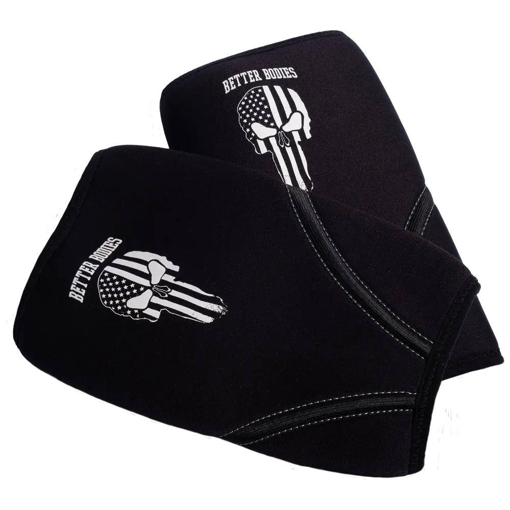 Skull Neoprene Knee Sleeve - Black