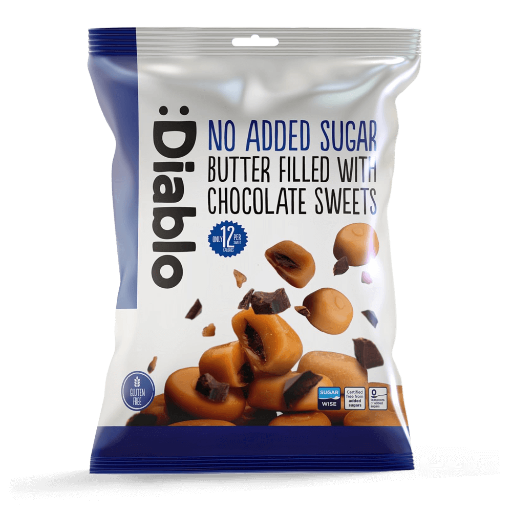 Butter Filled with Chocolate Sweets - 75g. (No Added Sugar)