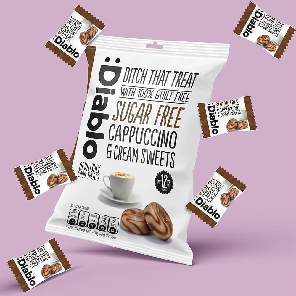 Cappuccino and Cream Sweets - 75g. (Sugar Free)