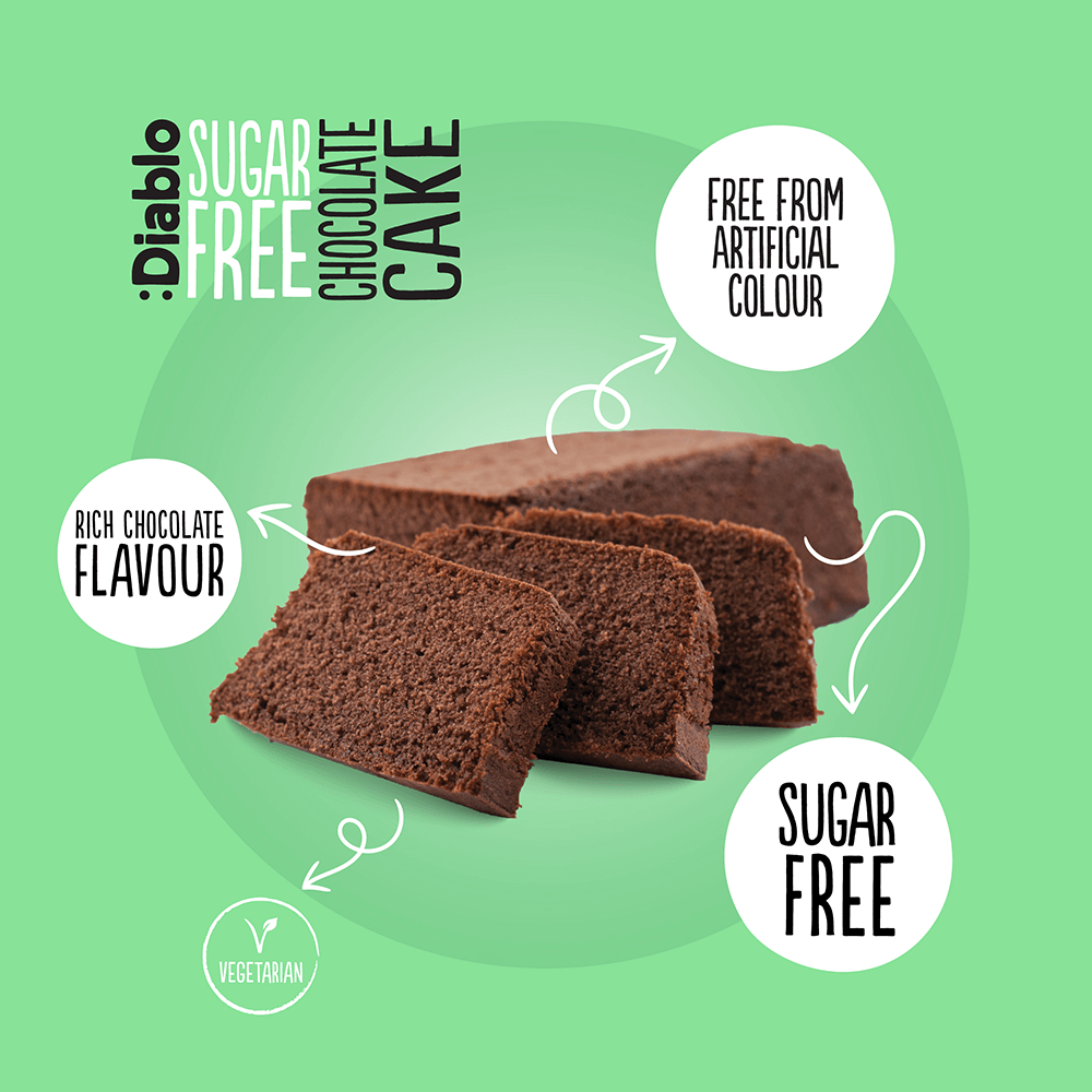 Diablo Sugarfree Chocolate Flavor Cake - 200g.