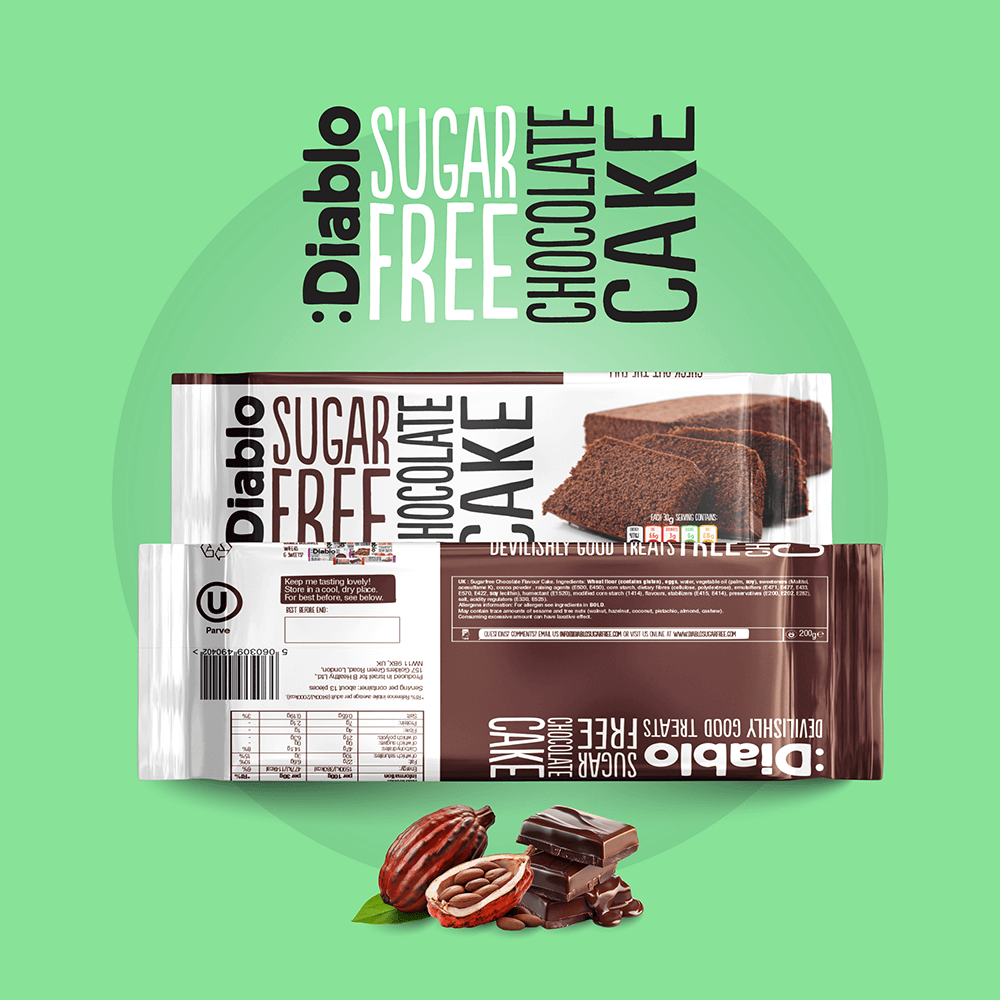 Diablo Sugarfree Chocolate Flavor Cake - 200g.