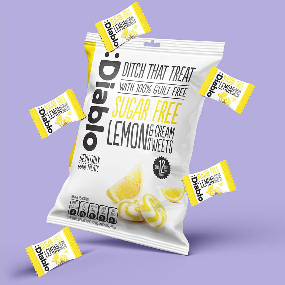 Lemon and Cream Sweets - 75g. (Sugar Free)