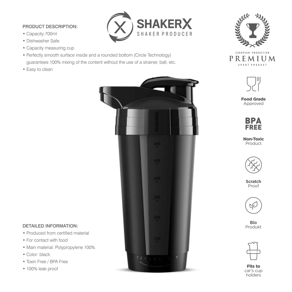 Loaded Shaker 700ml. - White/Black