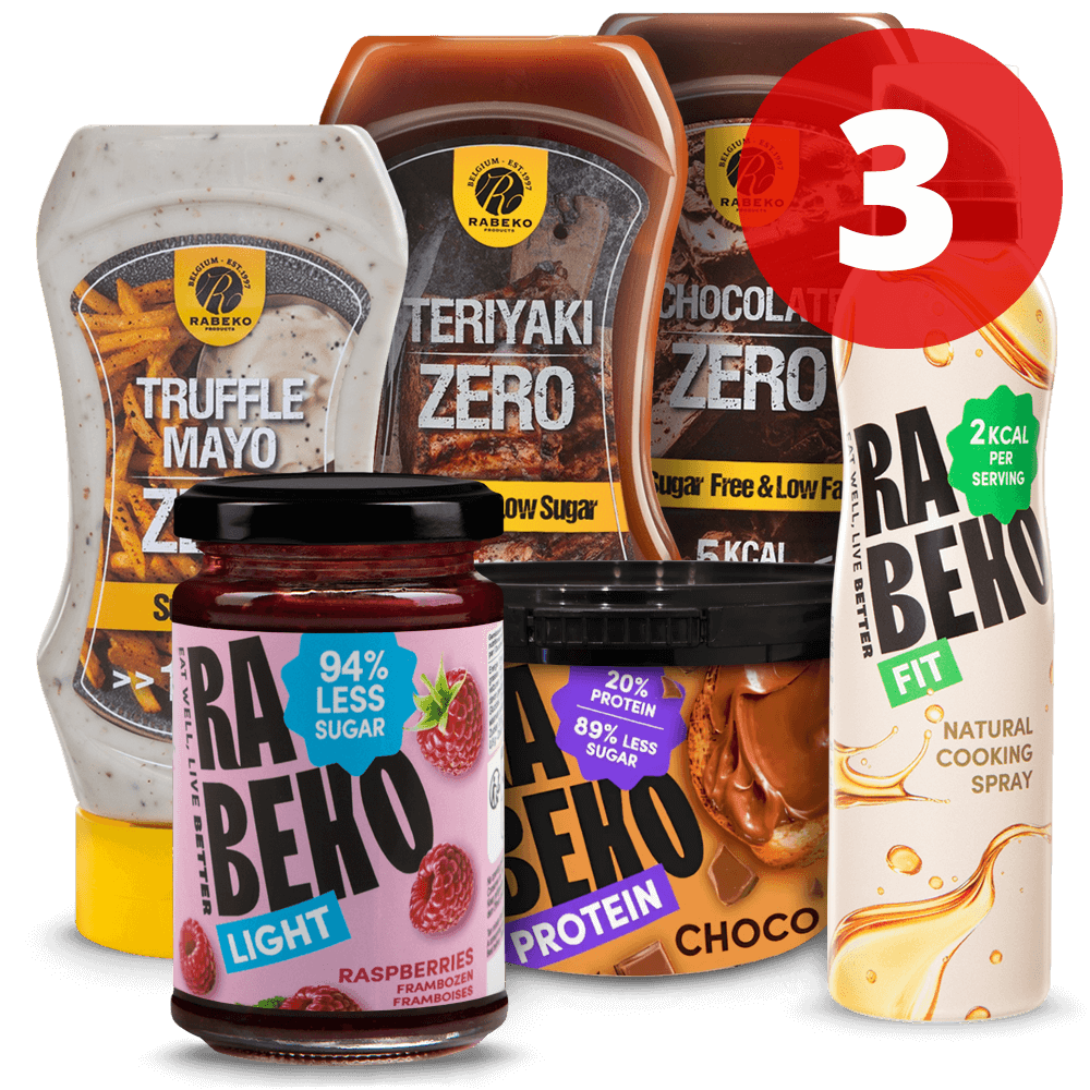 3 Mixed Rabeko (Topping, Dressing, Sauce, Jam, Cooking Spray)