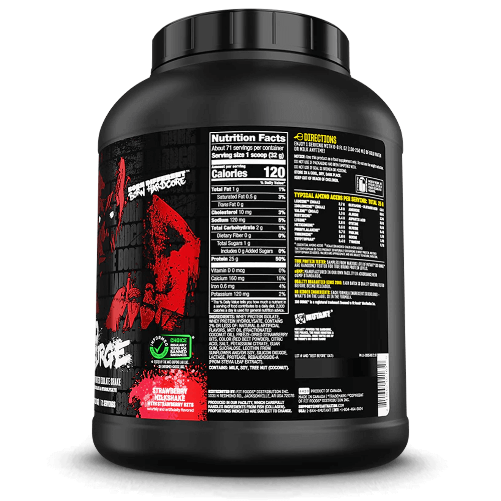 Mutant Hardcore ISO Strawberry Milkshake - 2270g.