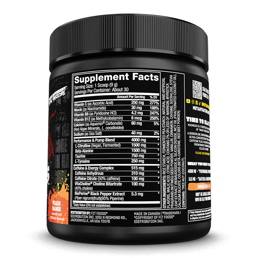 Mutant Madness Peach Mango - 30 serv.