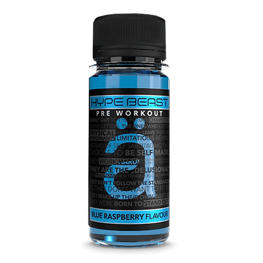 HypeBeast Pre-Workout Shot Blue Raspberry - 12x60ml.