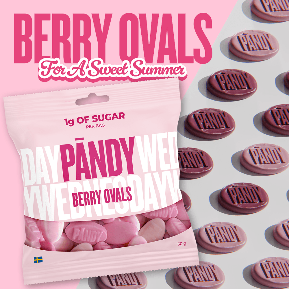 Pändy Candy Berry Ovals - 6x50g.