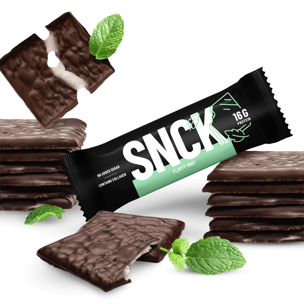 SNCK Protein Bar Fluffy Mint - 10x55g.