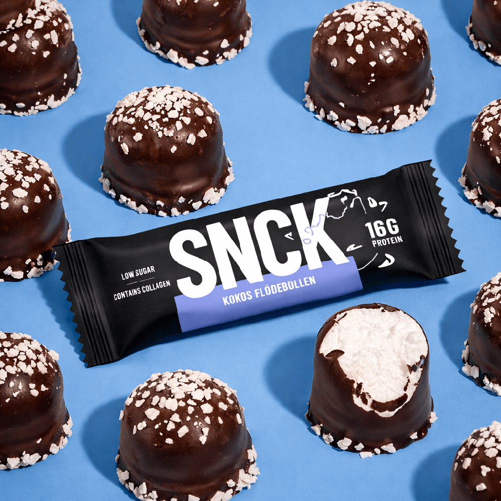 SNCK Protein Bar Coconut Flødebollen - 10x55g.