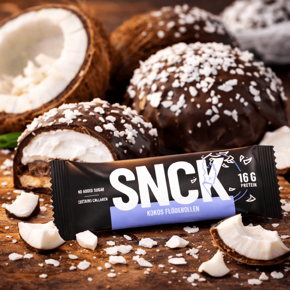 SNCK Protein Bar Coconut Flødebollen - 10x55g.