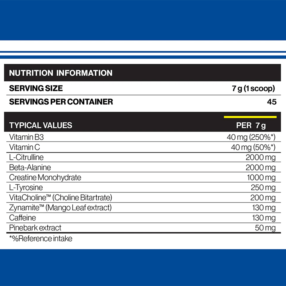 Jack3d Advanced Pre-Workout Blue Raspberry - 45 serv.