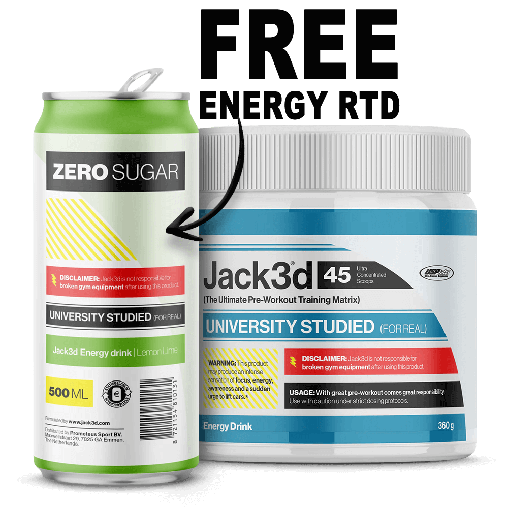 Jack3d Advanced Pre-Workout Energy Drink - 45 serv. +FREE ENERGY DRINK