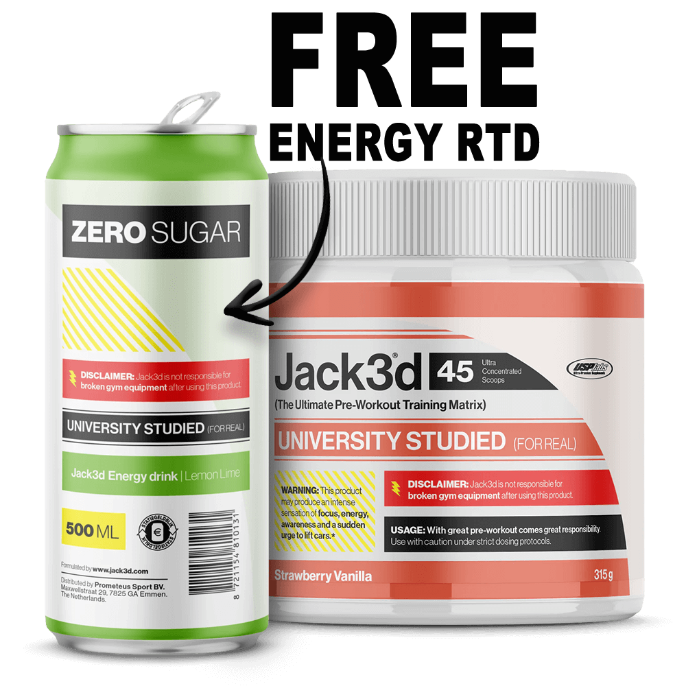 Jack3d Advanced Pre-Workout Strawberry Vanilla - 45 serv. +FREE ENERGY DRINK