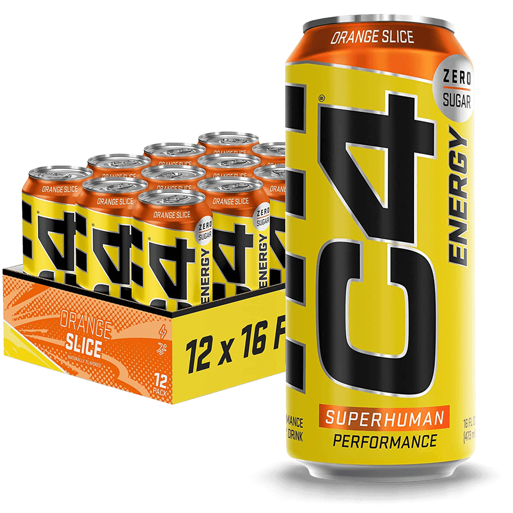 C4 Energy Carbonated Orange Slice - 12x500ml.