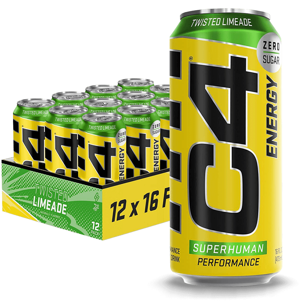 C4 Energy Carbonated Twisted Limeade - 12x500ml.
