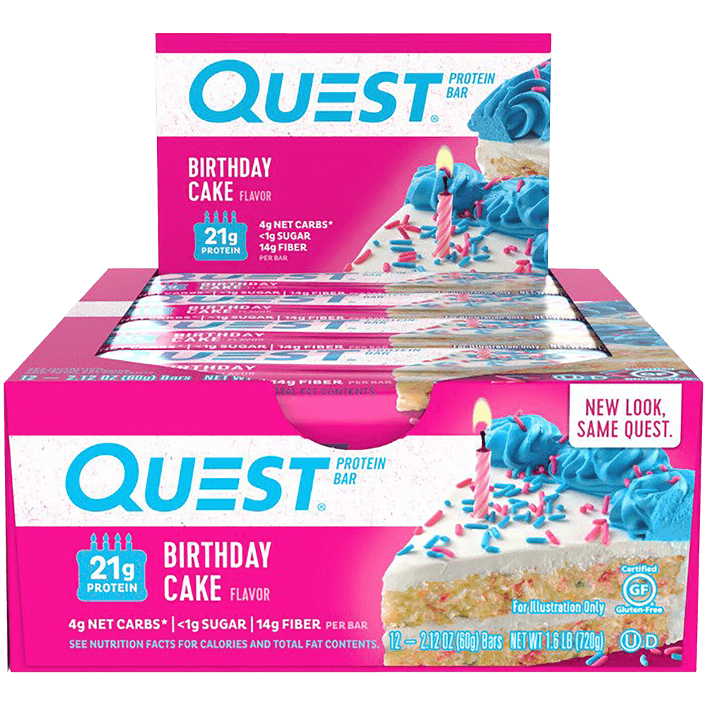 Quest Protein Bar Birthday Cake - 12x60g.