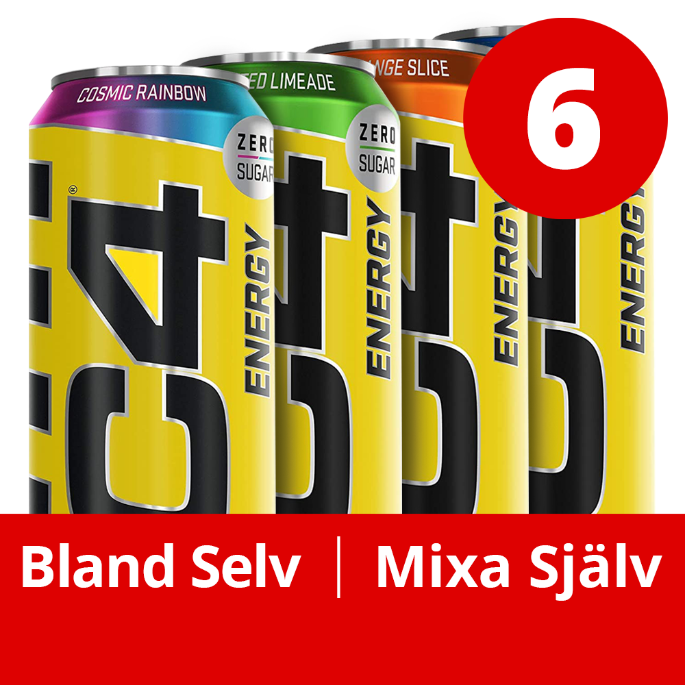 6 Mixed C4 Energy Carbonated - 6x500ml. (inkl. SE pant)