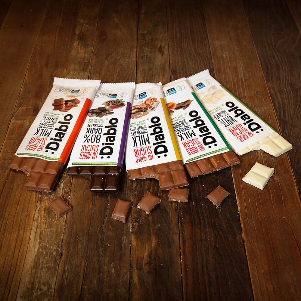 Diablo White Chocolate - 75g. (No Added Sugar)