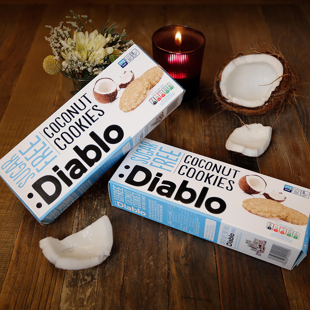 Diablo Coconut Cookies - 150g. (Sugar Free)