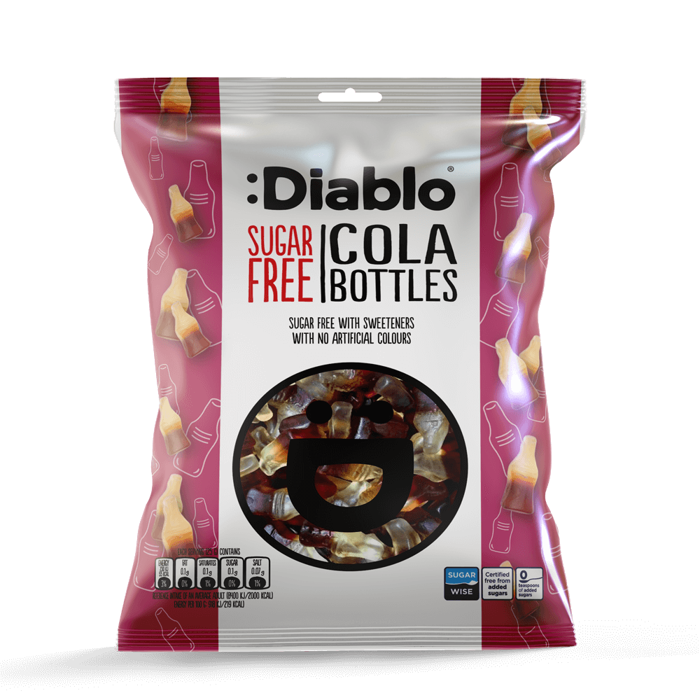 Diablo Cola Bottles - 75g. (Sugar Free)