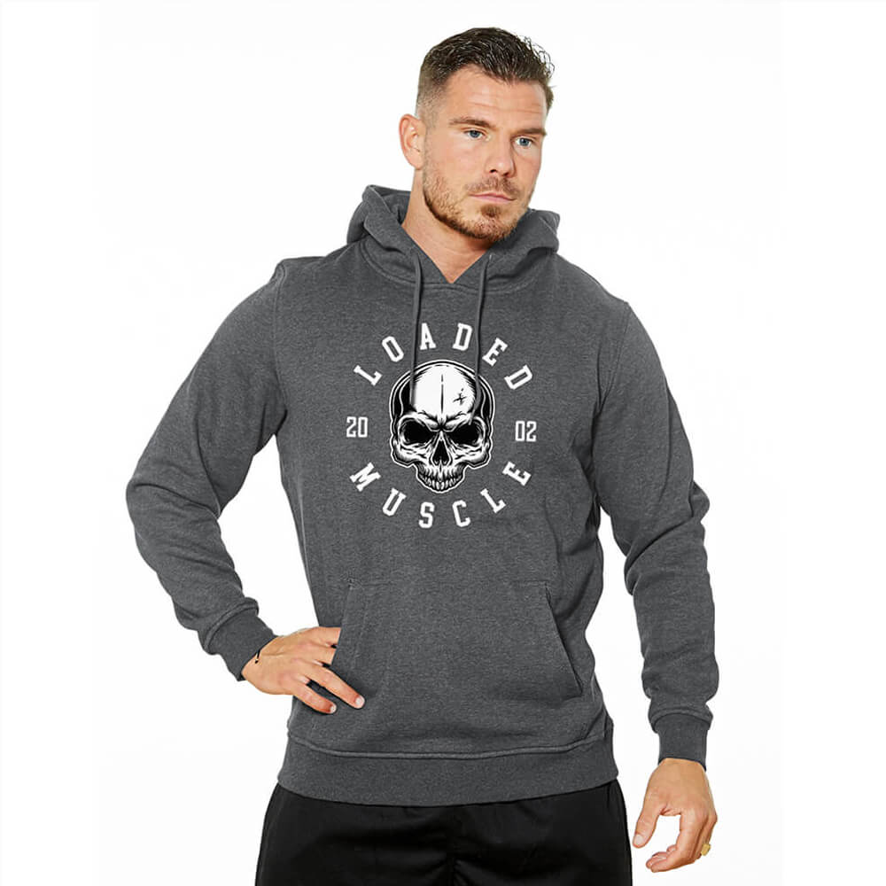 Loaded Skull Heavy Hoodie - Charcoal