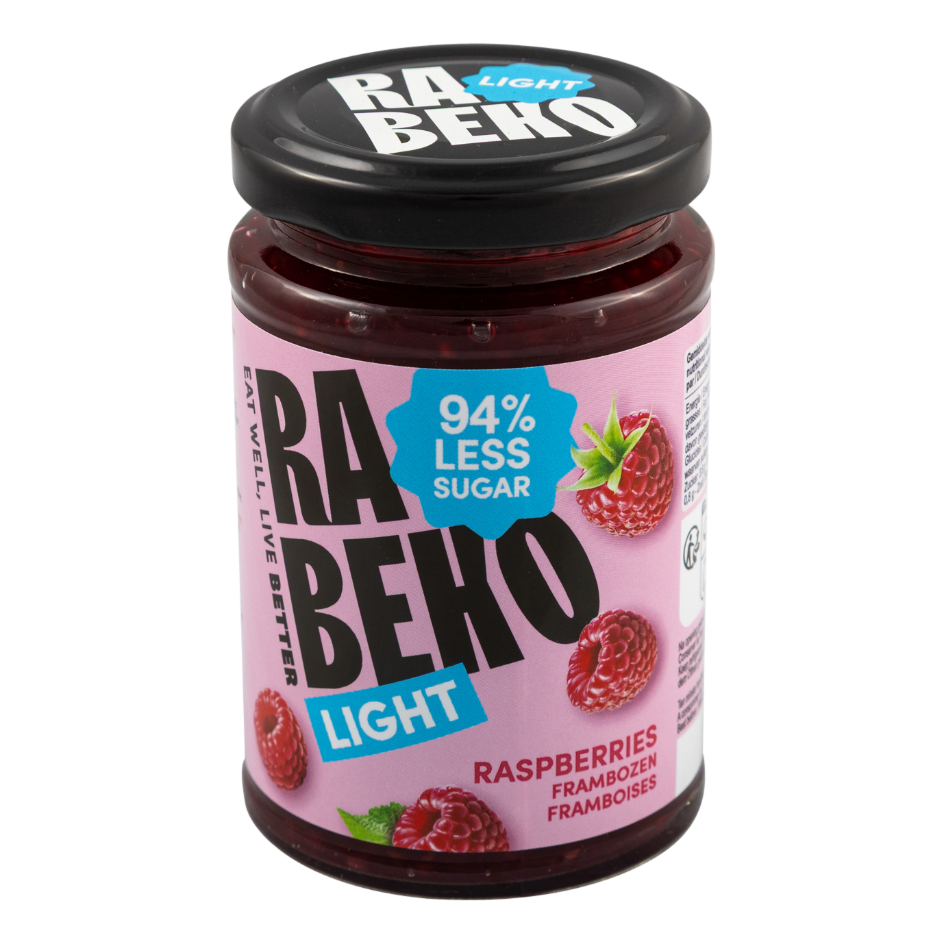 Rabeko Light Jam Raspberry - 225g.