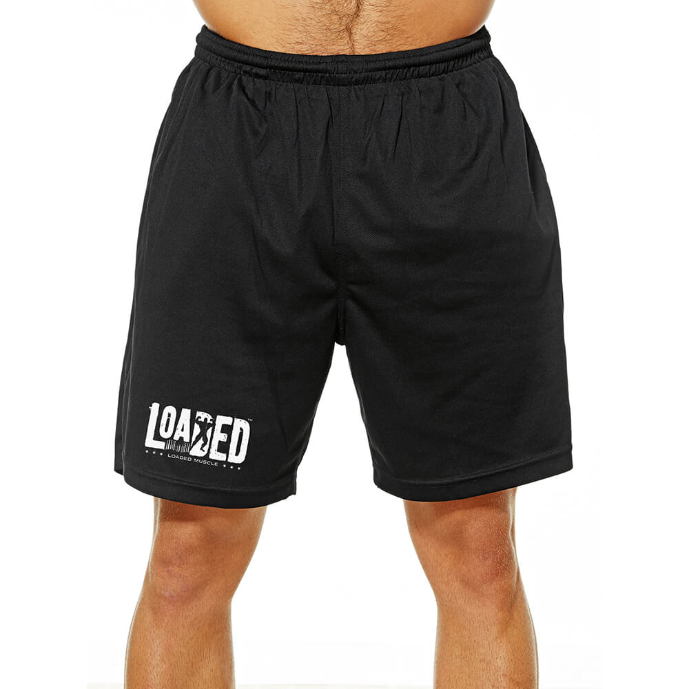 Barcode Mesh Shorts - Black