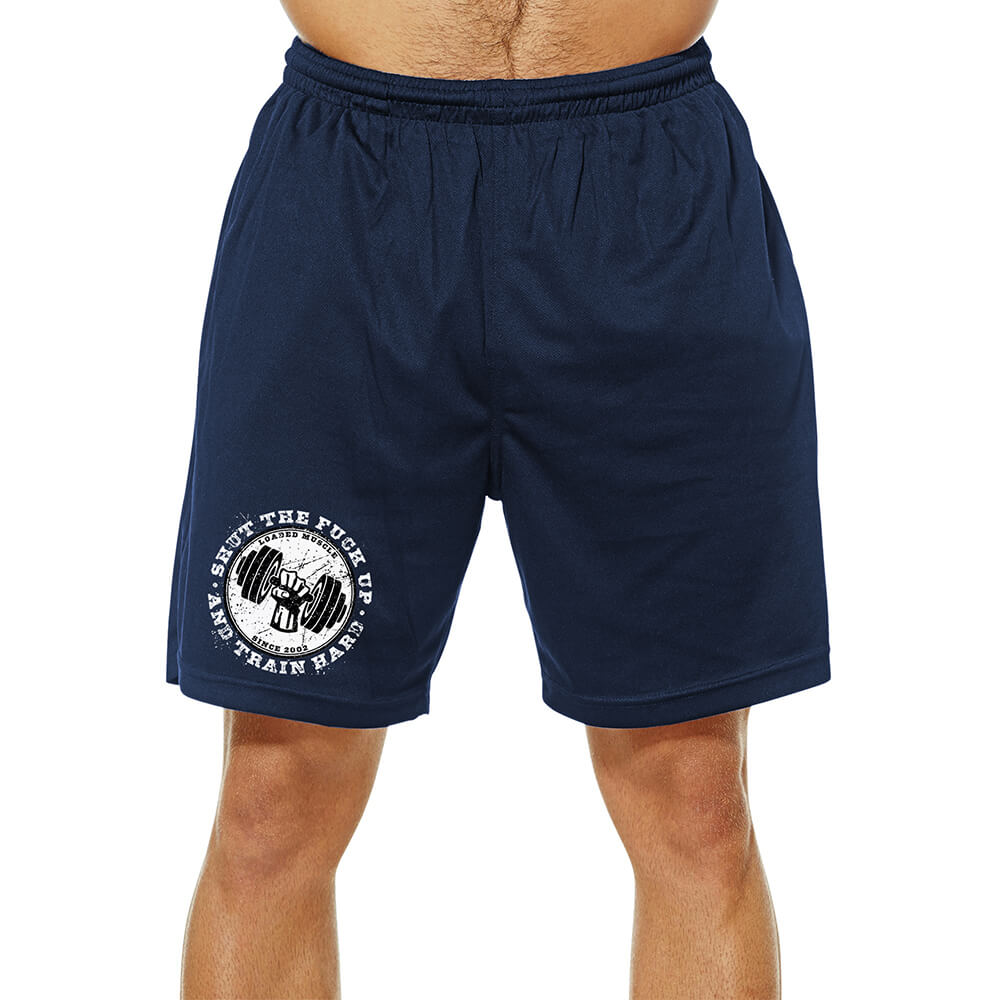 Shut The Fuck Up Mesh Shorts - Navy