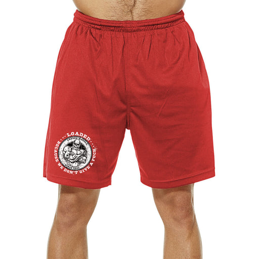 We Don't Give A Fuck Mesh Shorts - Red