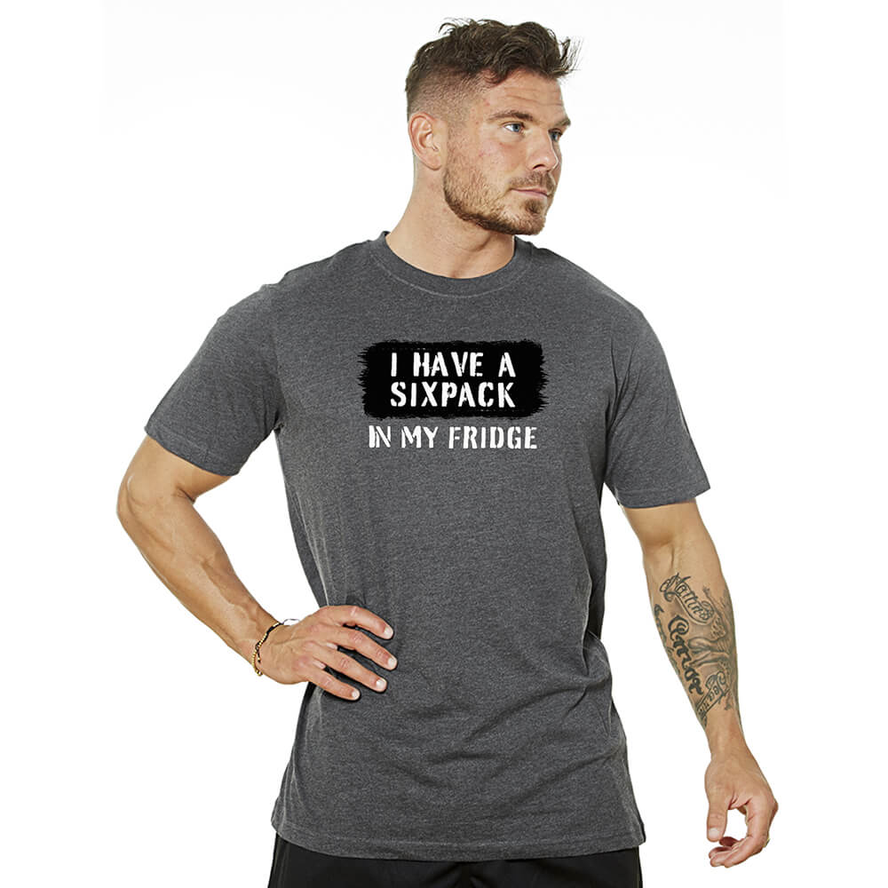 I Have A Sixpack Tee - Charcoal