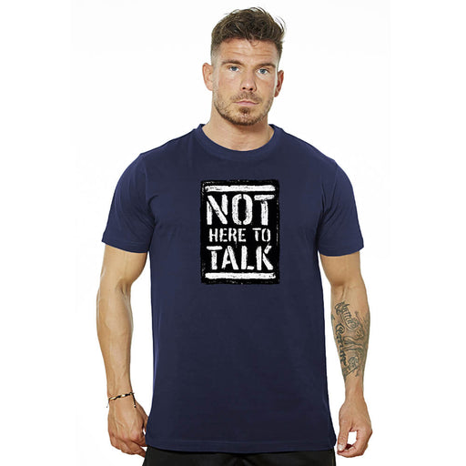 Not Here To Talk Tee - Navy