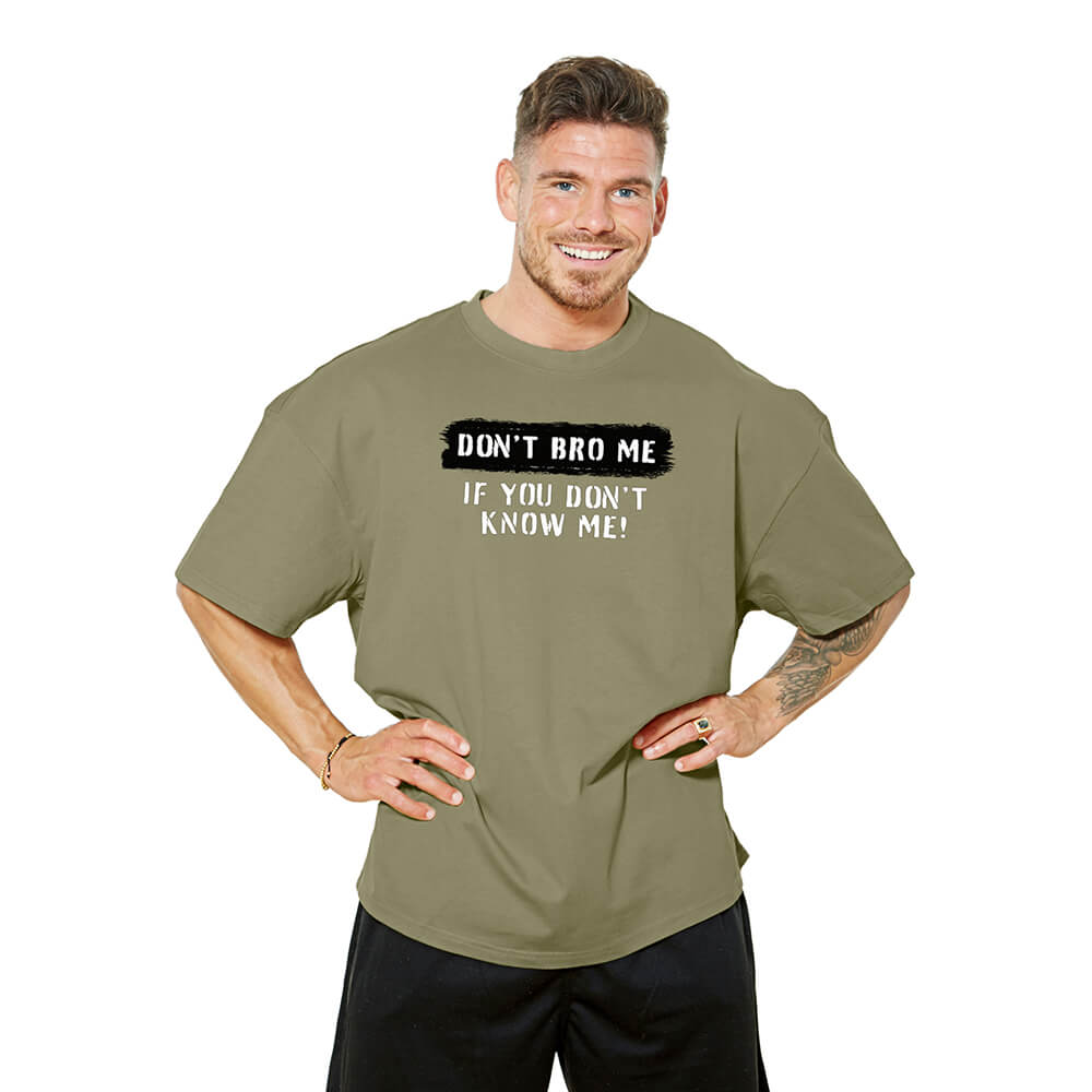 Don't Bro Me Oversize Tee - Washed Green