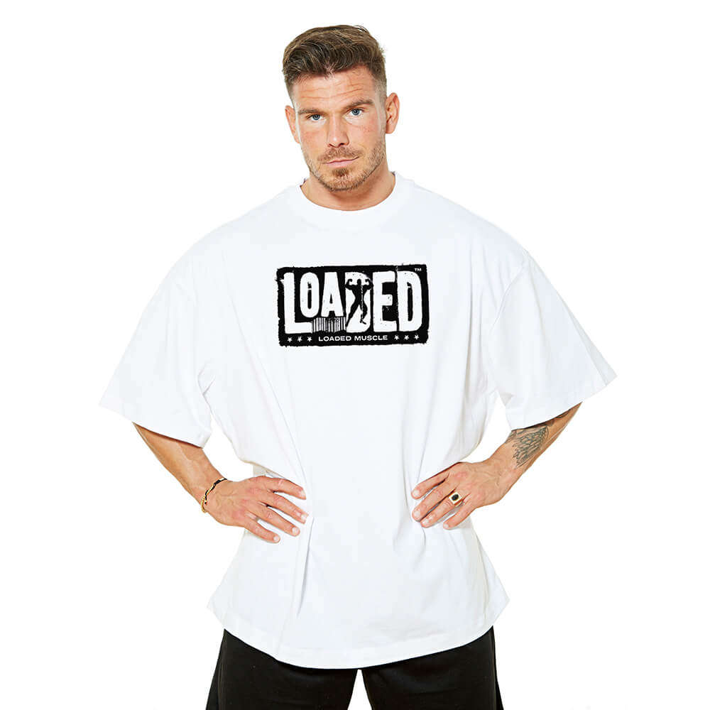 Loaded Barcode Oversize Tee - White
