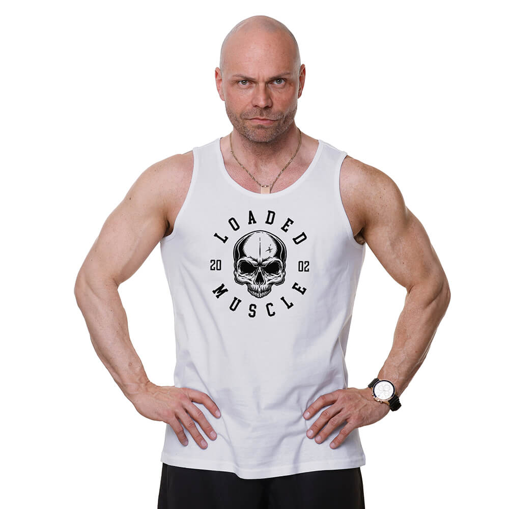 Loaded Skull Tank - White