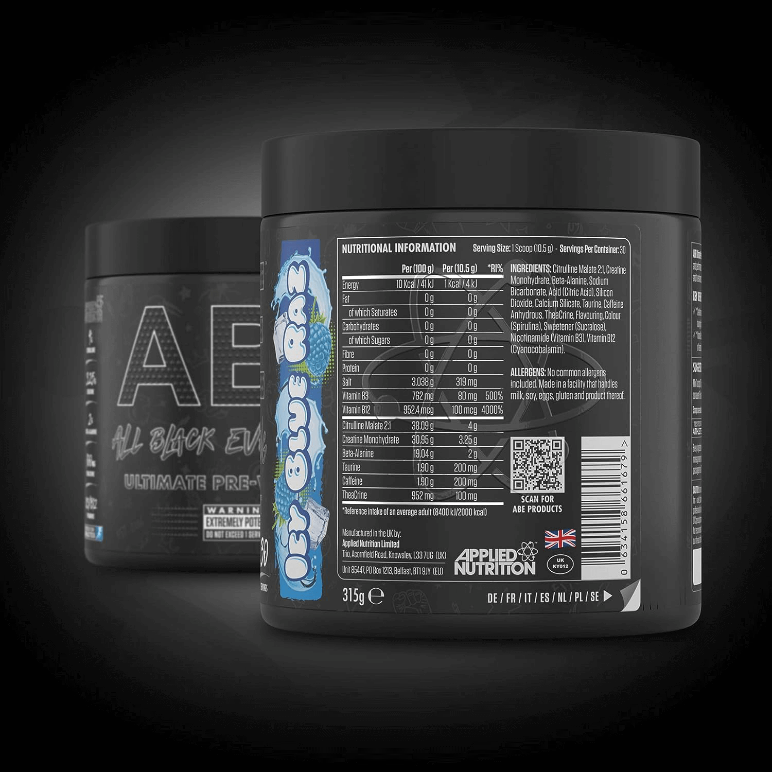 ABE All Black Everything Pre Workout Swizzels Love Hearts - 30 serv.