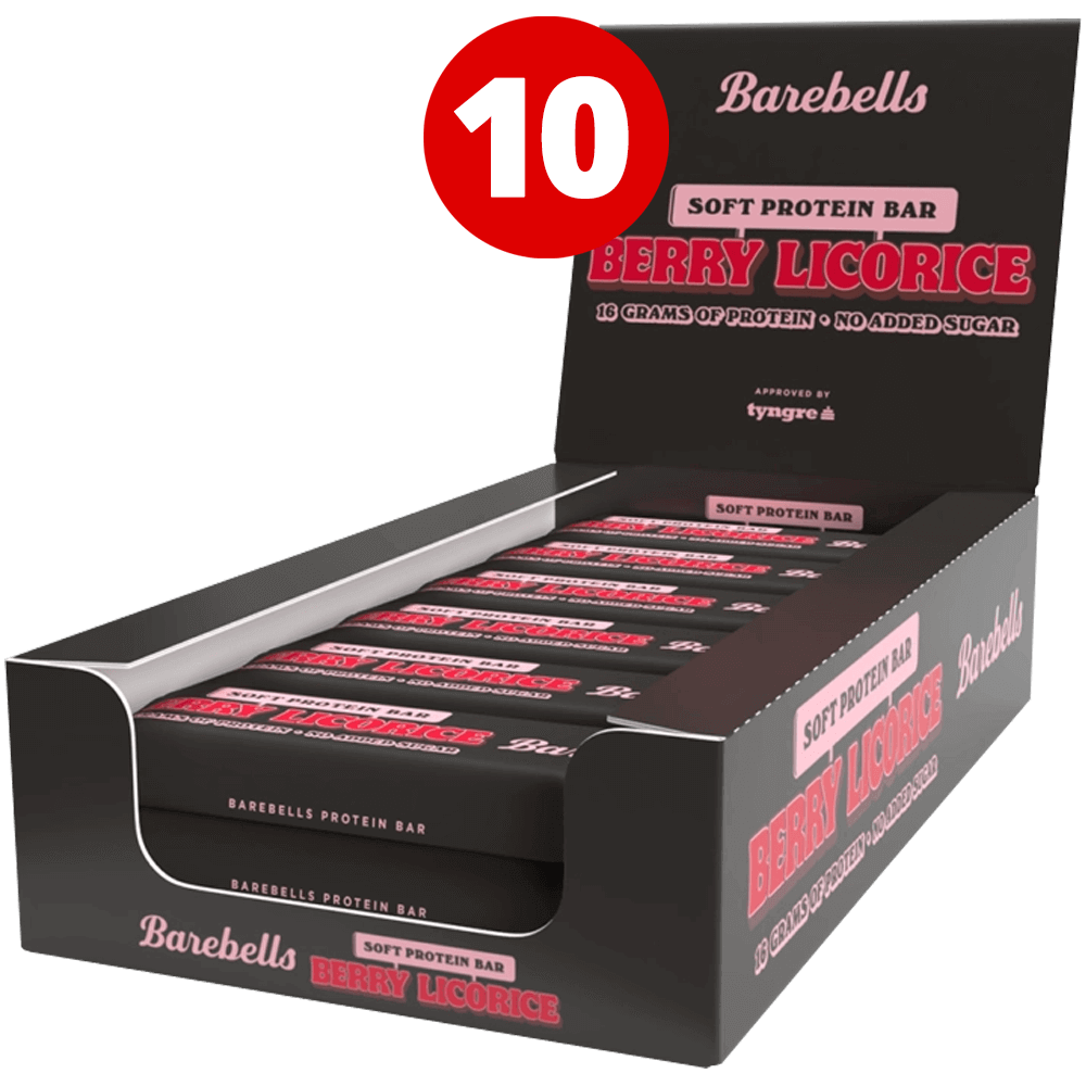 Barebells Soft Bar Berry Licorice - 10x55g.