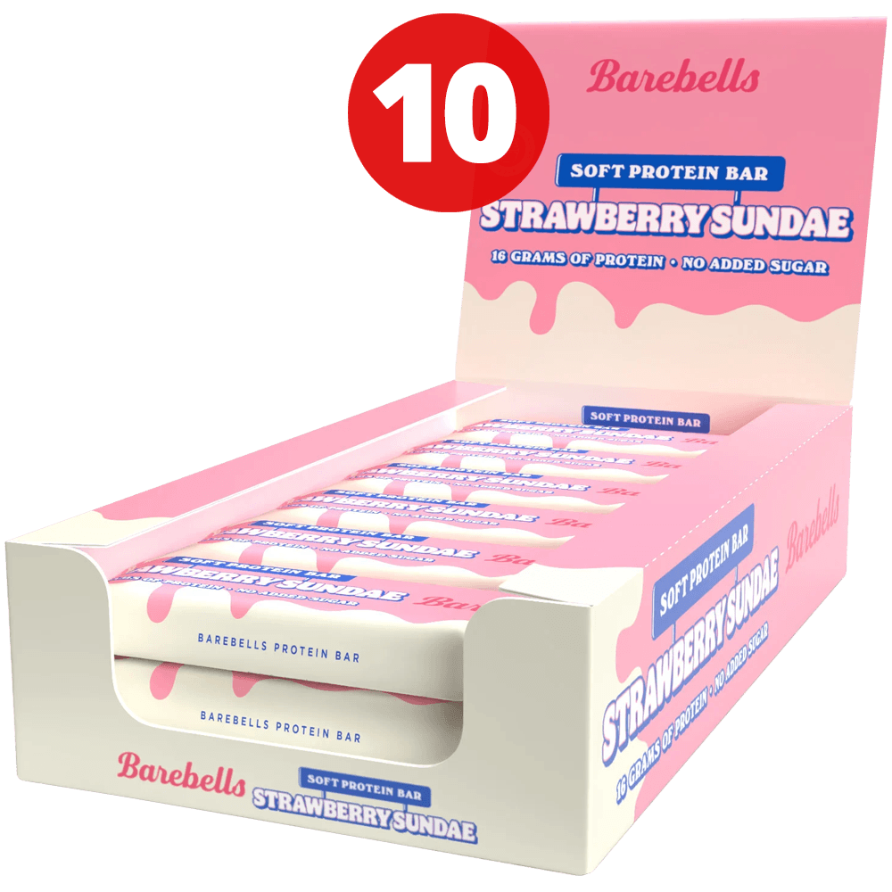 Barebells Soft Bar Strawberry Sundae - 10x55g.