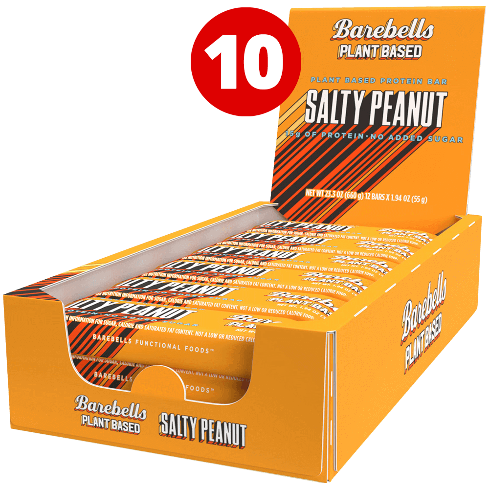 Barebells Vegan Protein Bar Salty Peanut - 10x55g.