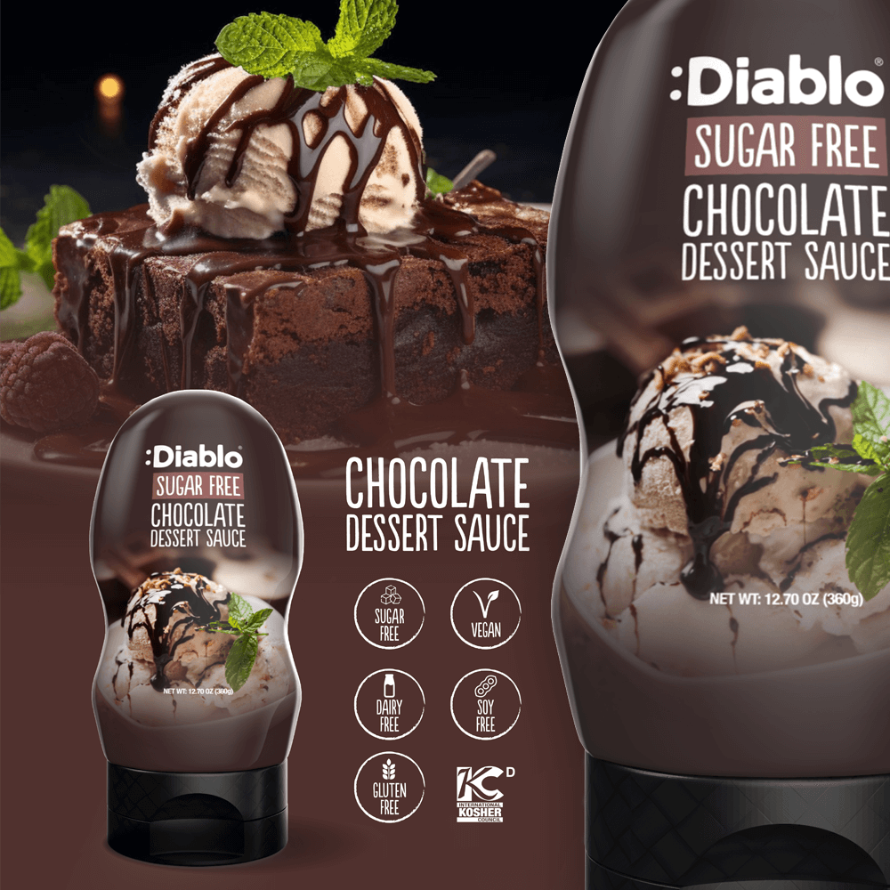 4 x Diablo Mixed Dessert Sauce (Sugar Free)