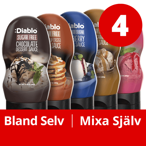 4 x Diablo Mixed Dessert Sauce (Sugar Free)