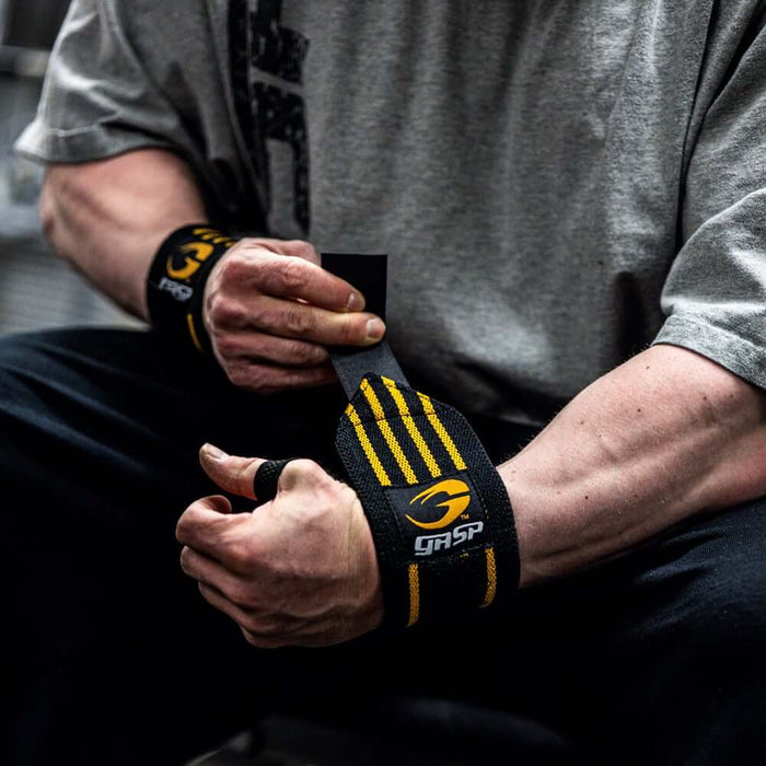 Hardcore Wrist Wraps - Black/Yellow