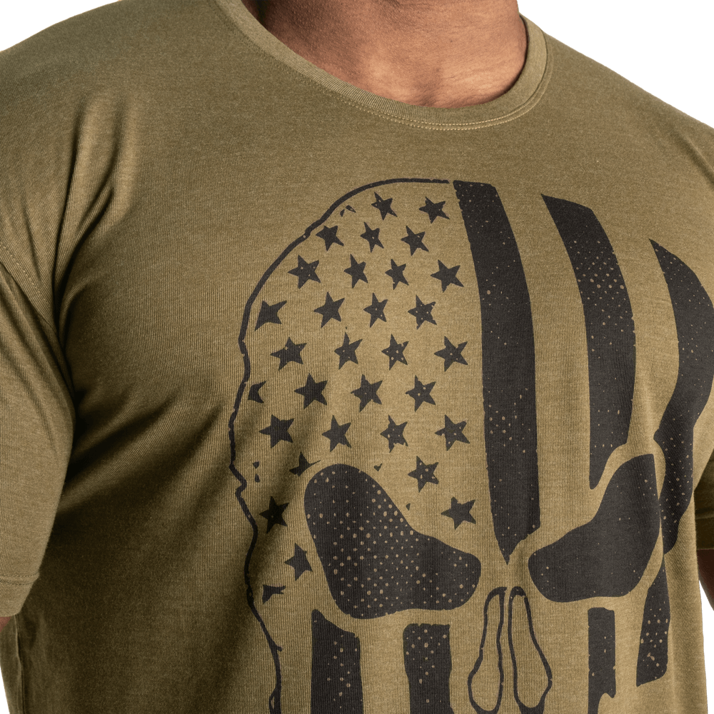 Skull Standard Tee - Army Green Melange